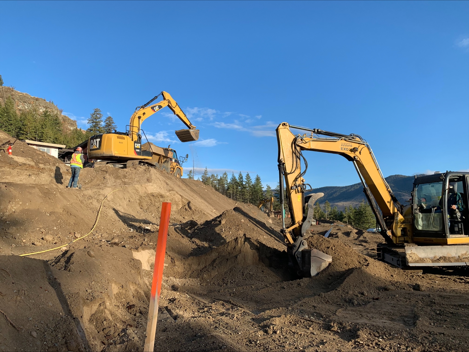 Dawson Civil Installing Underground Utilities for Crestwood Subdivision Expansion in Kamloops